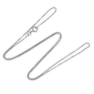 Vintage JJT Sterling Silver 925 0.8mm Box Chain Necklace 17.5”